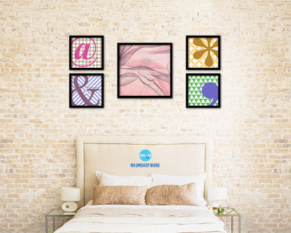 Abstract Black Artwork Wood Frame Gifts Modern Wall Decor Art Prints