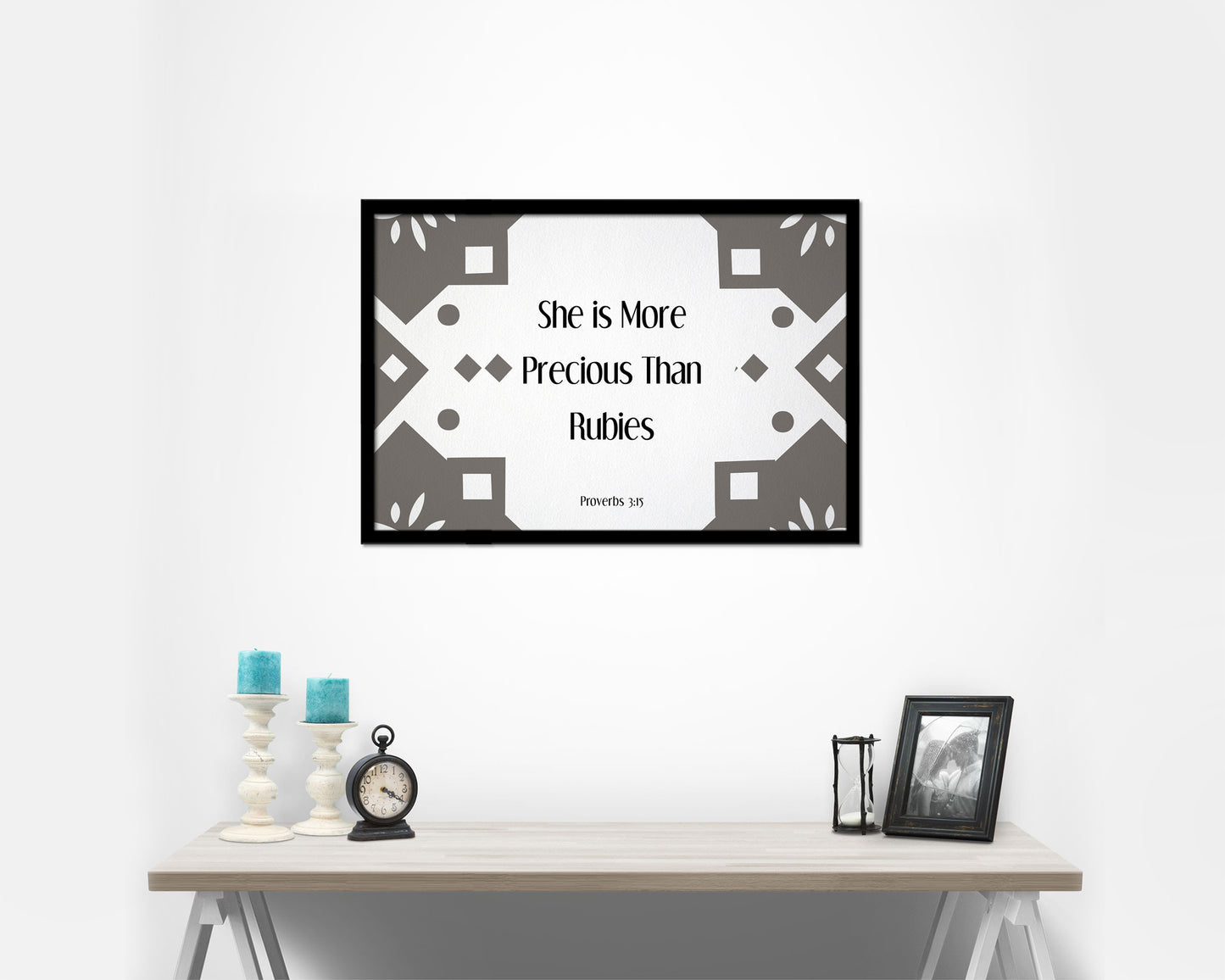 She believed she could so she did Quote Framed Print Wall Decor Art Gifts