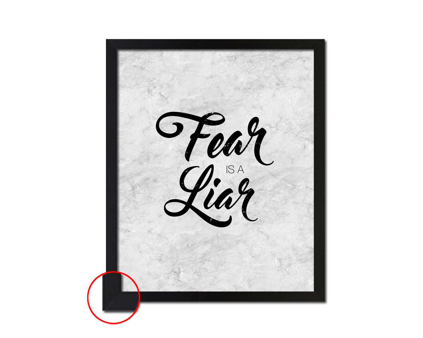 Fear is a liar Quote Framed Print Wall Art Decor Gifts