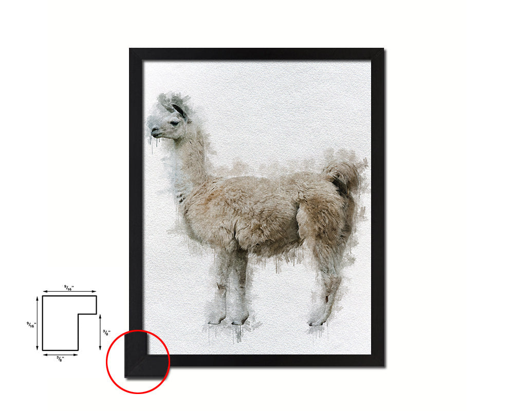 Llima Animal Painting Print Framed Art Home Wall Decor Gifts