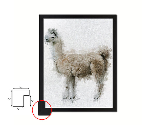 Llima Animal Painting Print Framed Art Home Wall Decor Gifts