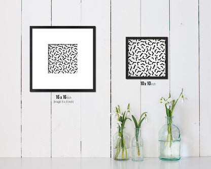 Abstract Black Artwork Wood Frame Gifts Modern Wall Decor Art Prints