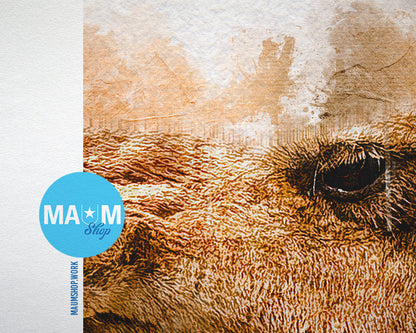 Camel Animal Painting Print Framed Art Home Wall Decor Gifts
