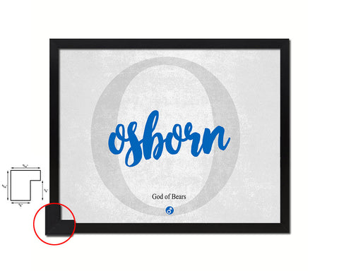 Osborn Personalized Biblical Name Plate Art Framed Print Kids Baby Room Wall Decor Gifts