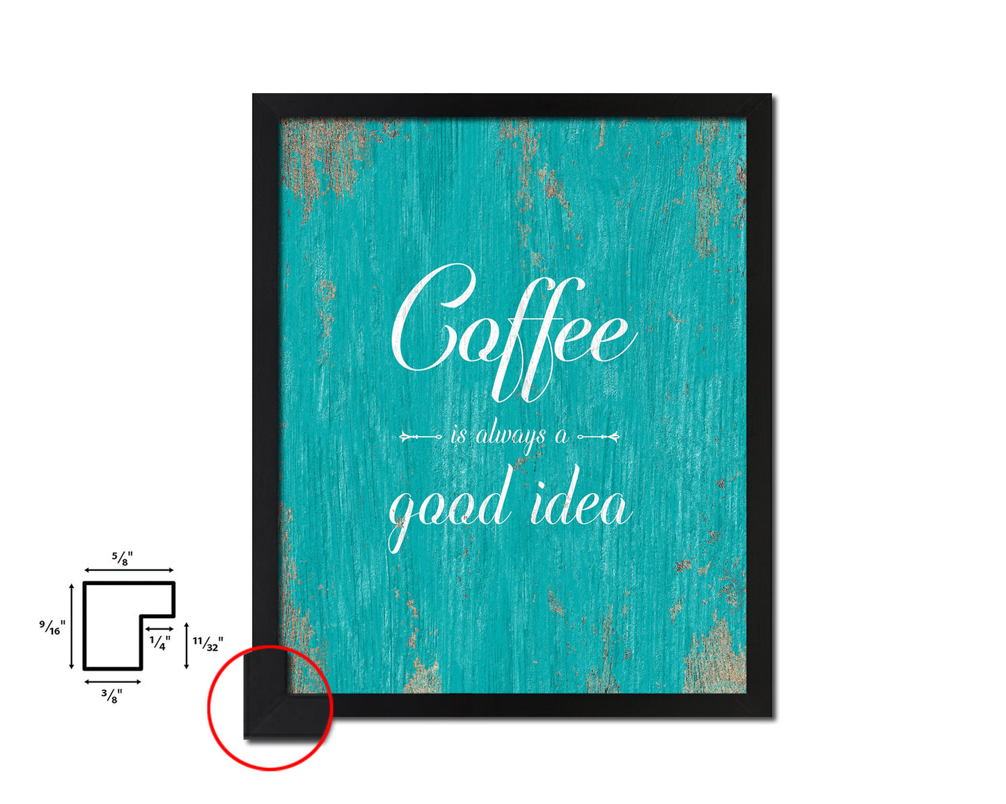 Coffee is always a good idea Quotes Framed Print Home Decor Wall Art Gifts