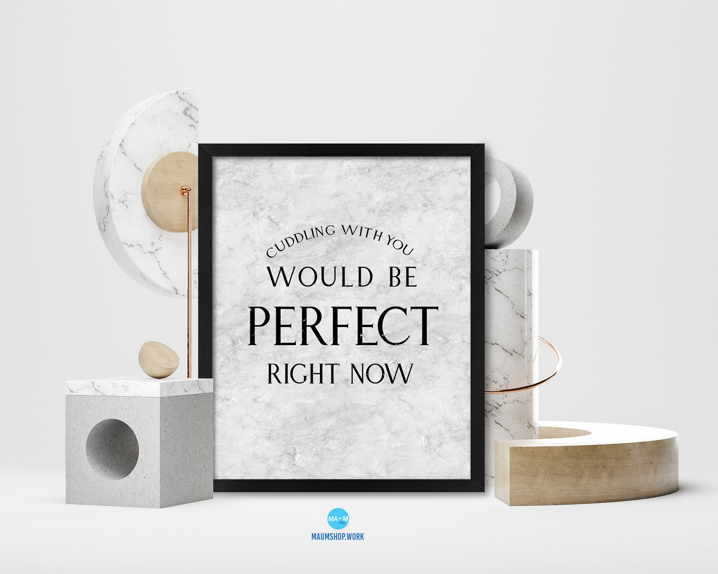 Cuddling with you Quote Framed Print Wall Art Decor Gifts