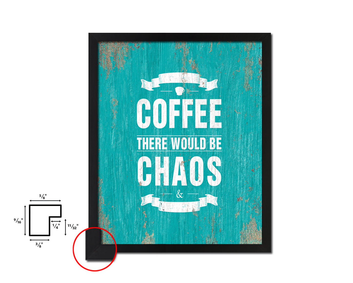 Without coffee there would be chaos & darkness Quotes Framed Print Home Decor Wall Art Gifts