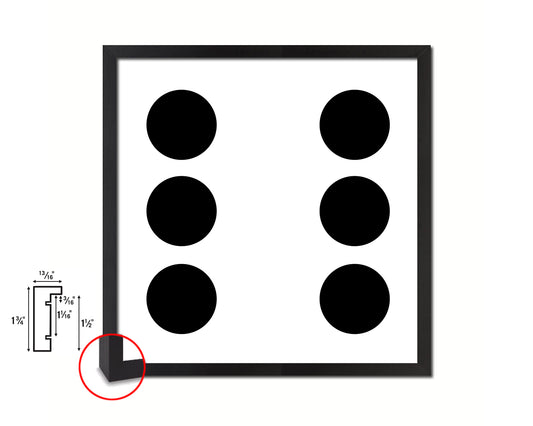 Dice 6 Punctuation Symbol Framed Print Home Decor Wall Art English Teacher Gifts