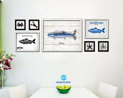 Wahoo Fish Framed Prints Modern Restaurant Sushi Bar Watercolor Wall Art Decor
