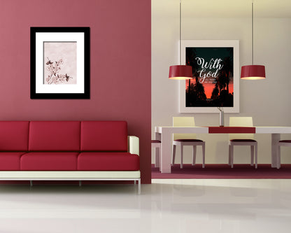 Apple Sepia Plants Art Wood Framed Print Wall Decor Gifts