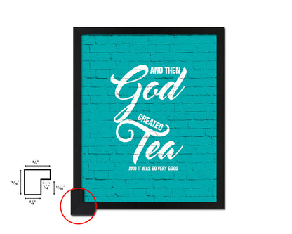 And then god created and it was so very good Quote Framed Print Home Decor Wall Art Gifts