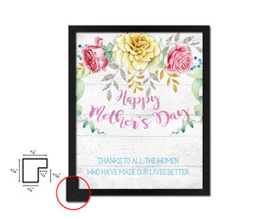 Happy mother's day Mother's Day Framed Print Home Decor Wall Art Gifts