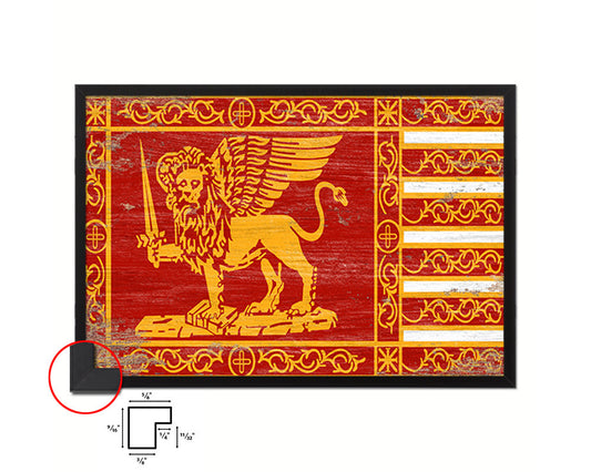 Republic of Venice City Italy Coutnry Shabby Chic Flag Framed Prints Decor Wall Art Gifts