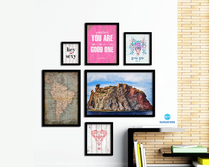 South America Antique Map Wood Framed Print Art Wall Decor Gifts