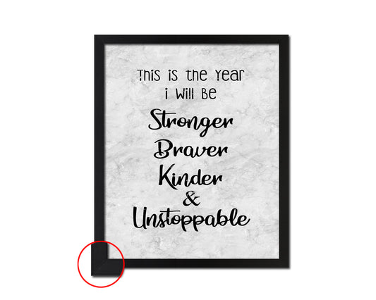This is the year Quote Framed Print Wall Art Decor Gifts