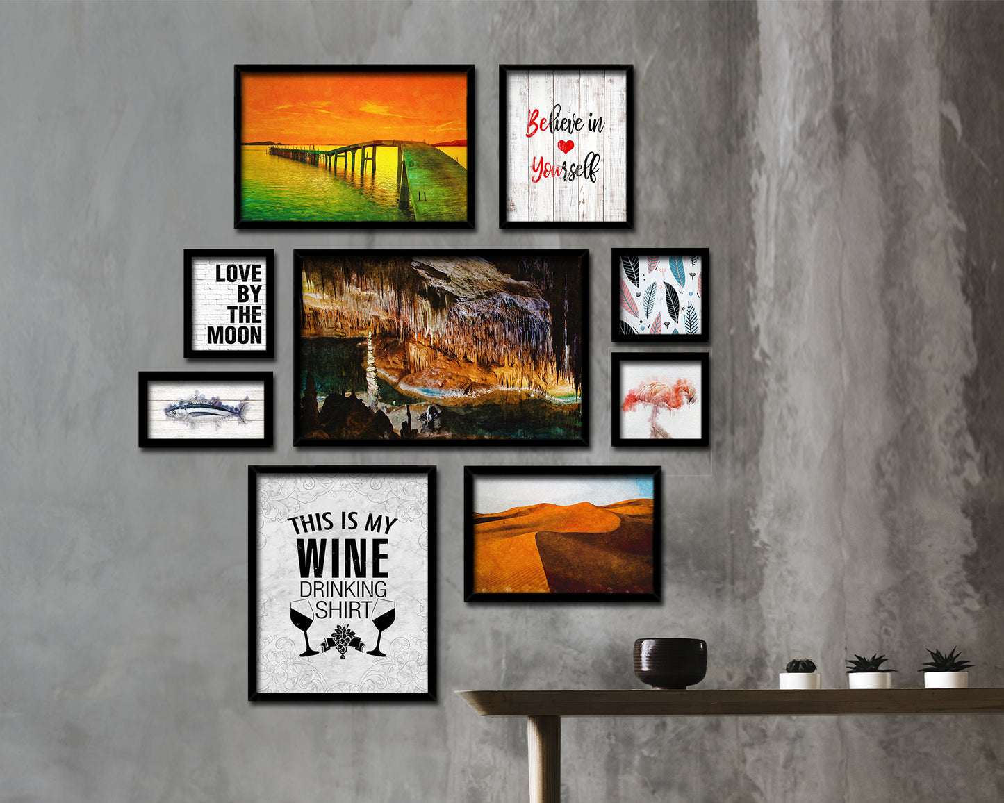 This is my wine drinking shirt Quote Framed Print Wall Art Decor Gifts