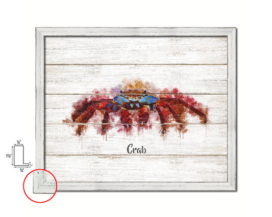 Crab Fish Framed Prints Modern Restaurant Sushi Bar Watercolor Wall Art Decor