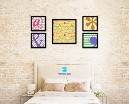Abstract Yellow Artwork Wood Frame Gifts Modern Wall Decor Art Prints