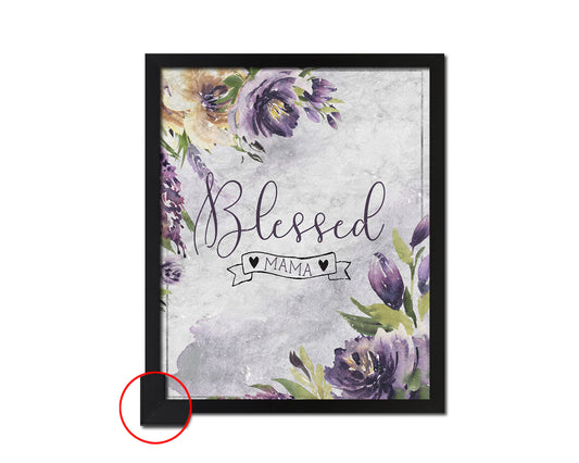 Blessed MAMA Quote Framed Print Wall Art Decor Gifts