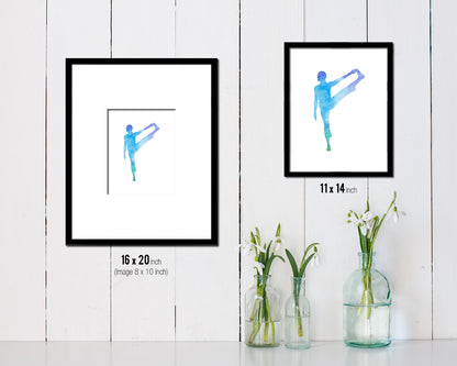 Big Toe Pose Padangusthasana Yoga Wood Framed Print Wall Decor Art Gifts