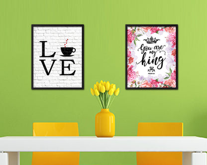 Love coffee Quote Framed Artwork Print Wall Decor Art Gifts