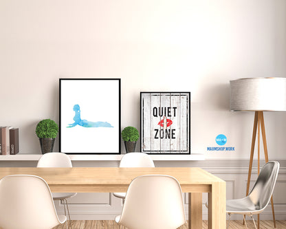 Cobra Pose Yoga Wood Framed Print Wall Decor Art Gifts