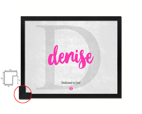 Denise Personalized Biblical Name Plate Art Framed Print Kids Baby Room Wall Decor Gifts