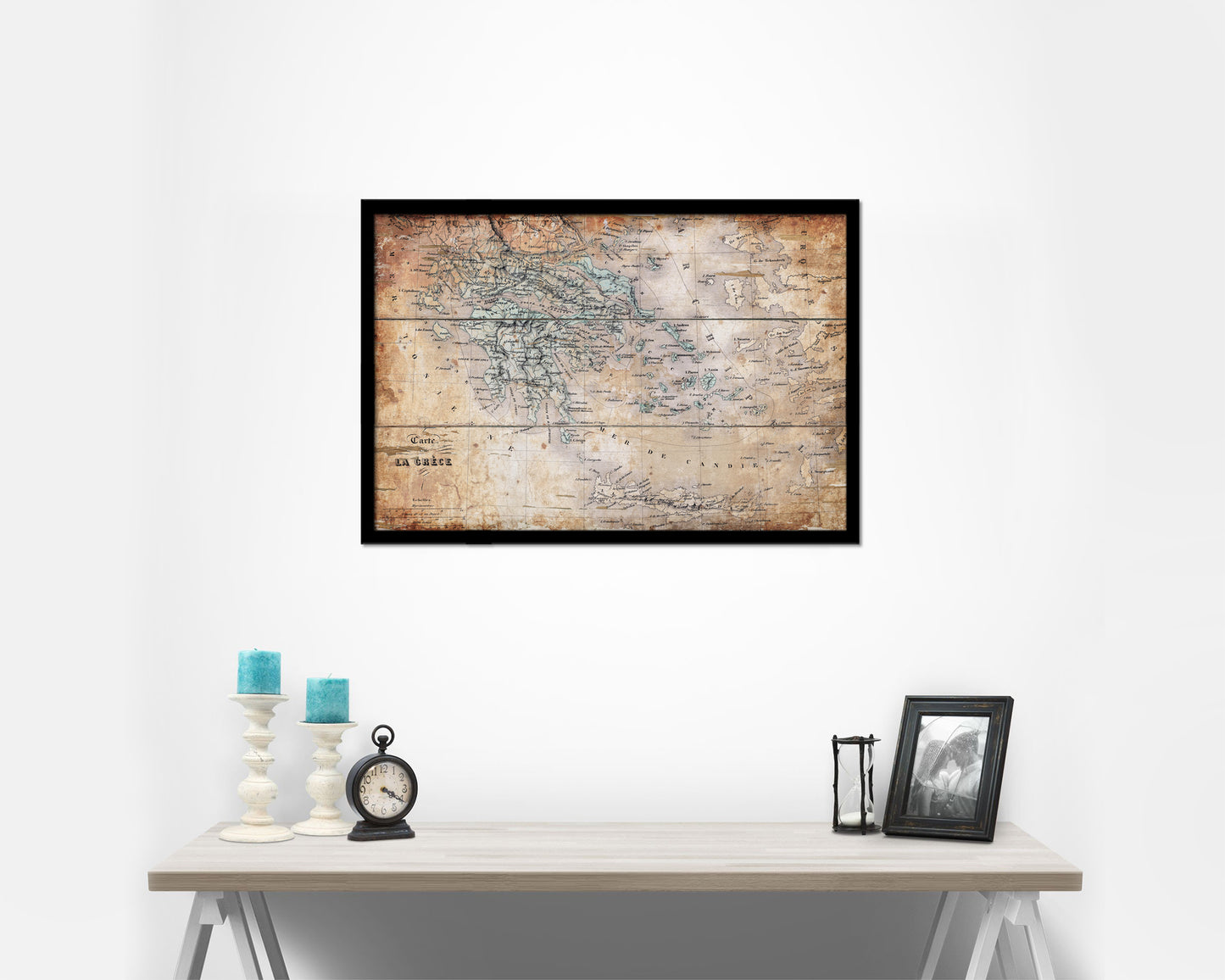 Europe Antique Map Framed Print Art Wall Decor Gifts