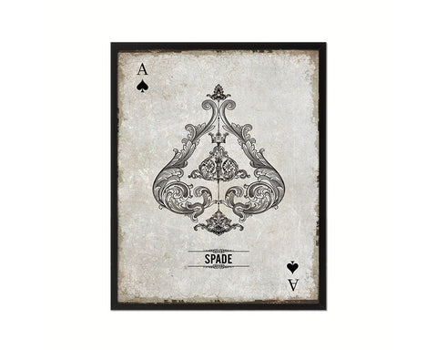 Spades Ace Cards Fine Art Paper Prints Wood Framed Wall Art Decor Gifts