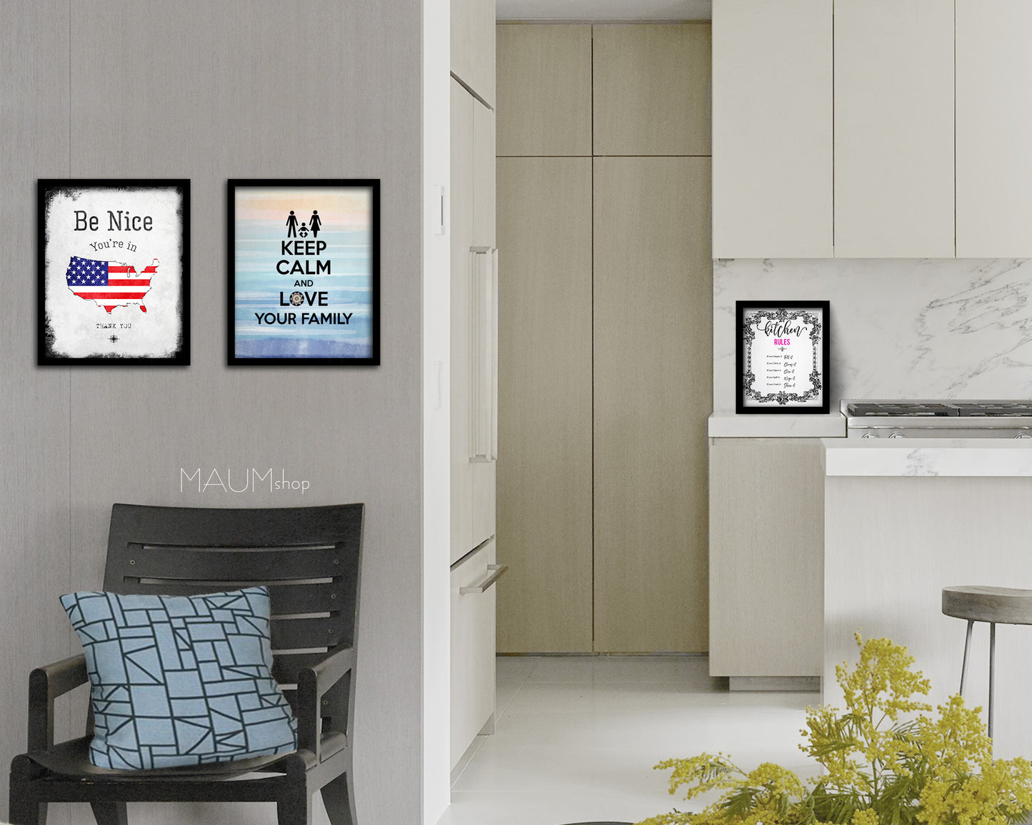 Keep calm and love your family Quote Framed Print Wall Decor Art Gifts