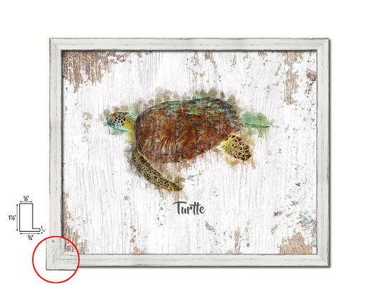 Turtle Fish Framed Prints Modern Restaurant Sushi Bar Watercolor Wall Art Decor