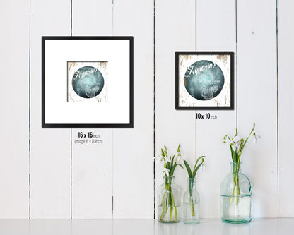Aquarius Astrology Prediction Yearly Horoscope Wood Framed Print Wall Art Decor Gifts