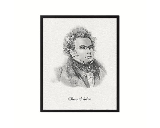 Franz Schubert Classical Music Framed Print Orchestra Teacher Gifts Home Wall Decor