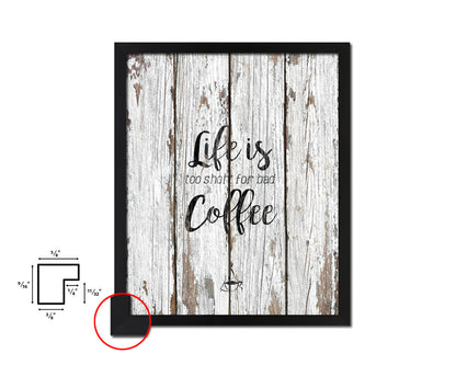 Life is what happens between coffee&wine Quote Framed Artwork Print Wall Decor Art Gifts