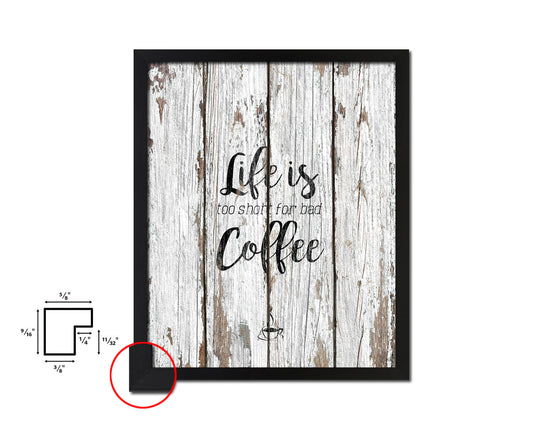 Life is what happens between coffee&wine Quote Framed Artwork Print Wall Decor Art Gifts