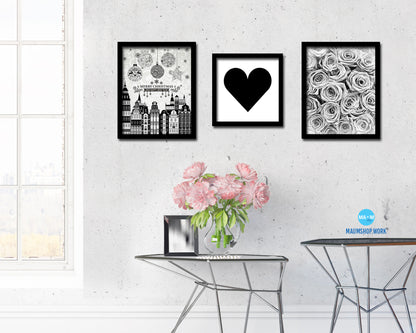Heart Punctuation Symbol Framed Print Home Decor Wall Art English Teacher Gifts