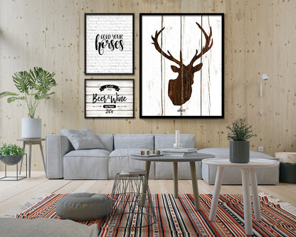 Hold your horses Quote Framed Artwork Print Home Decor Wall Art Gifts
