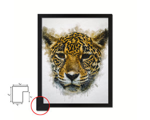 Jaguar Animal Painting Print Framed Art Home Wall Decor Gifts