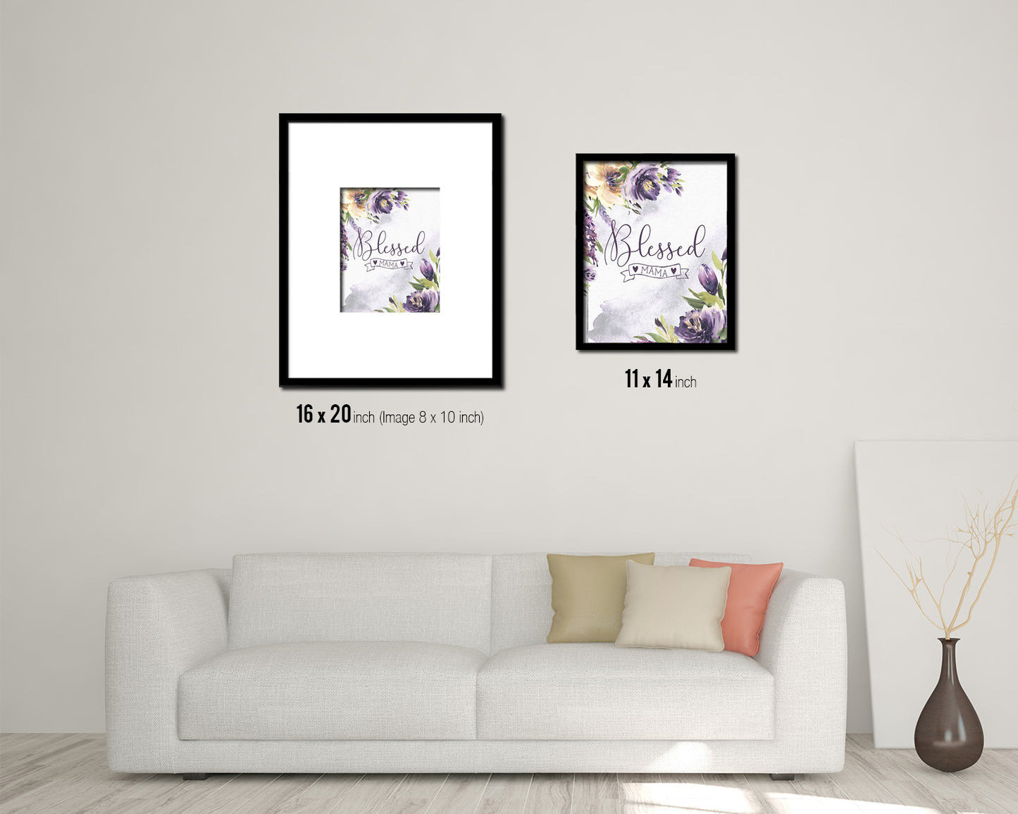 Blessed MAMA Mother's Day Framed Print Home Decor Wall Art Gifts