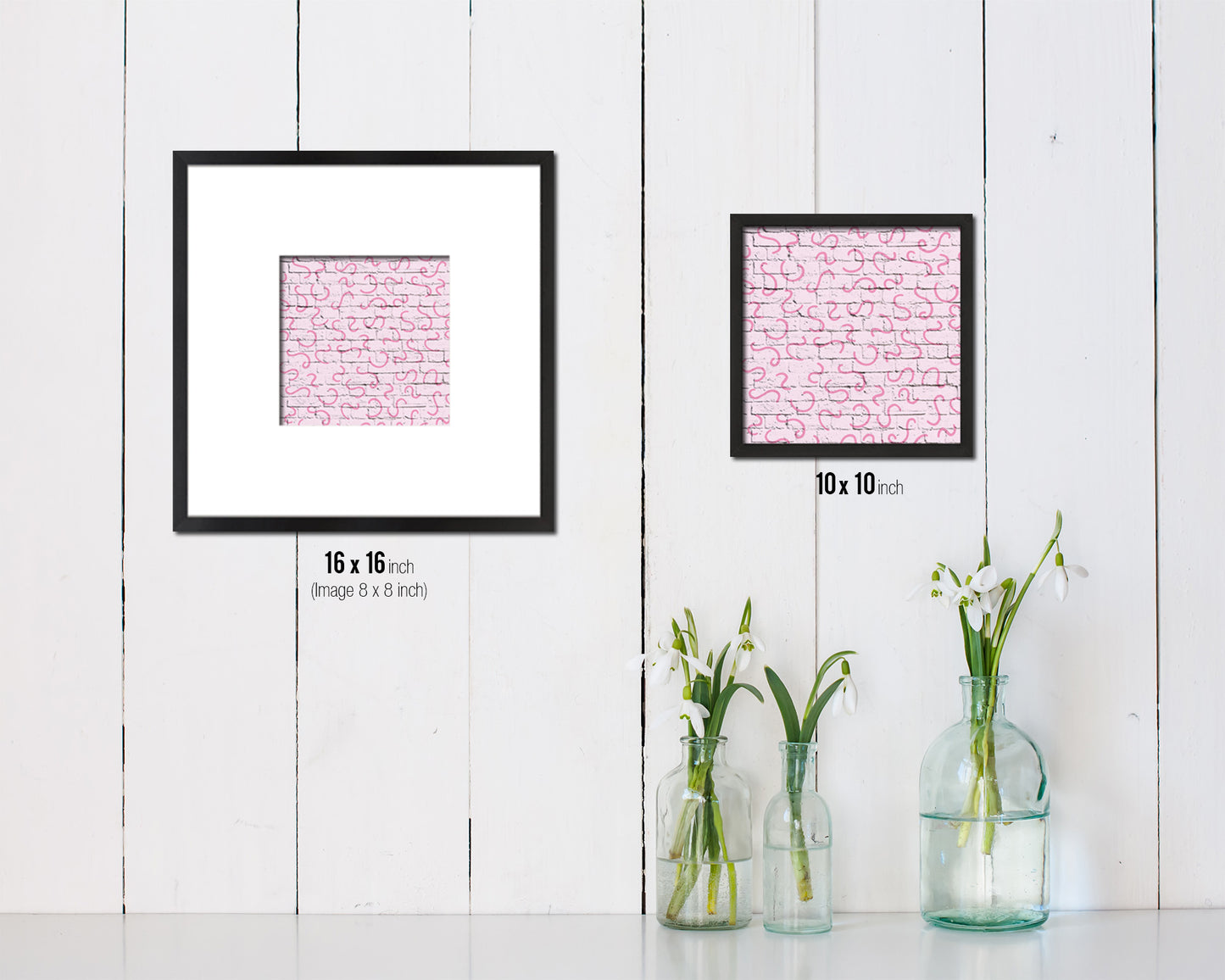 Abstract Pink Artwork Wood Frame Gifts Modern Wall Decor Art Prints