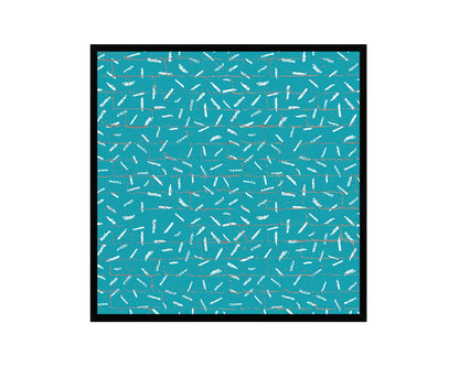 Abstract Aqua Artwork Wood Frame Gifts Modern Wall Decor Art Prints