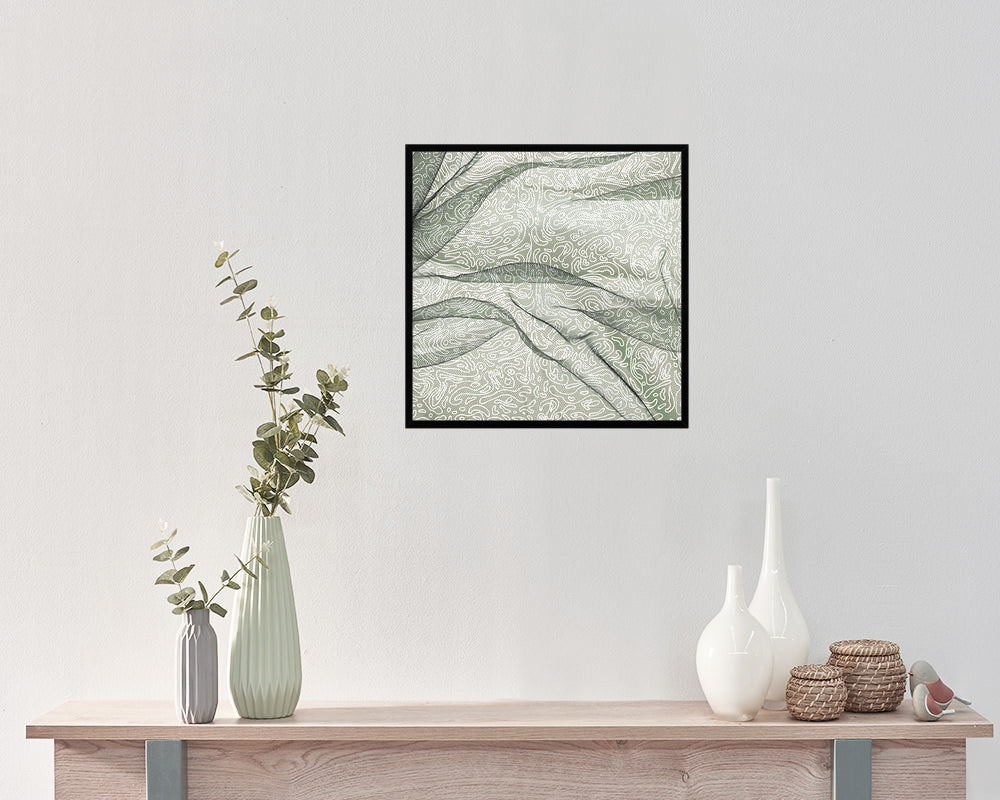 Abstract Green Artwork Wood Frame Gifts Modern Wall Decor Art Prints