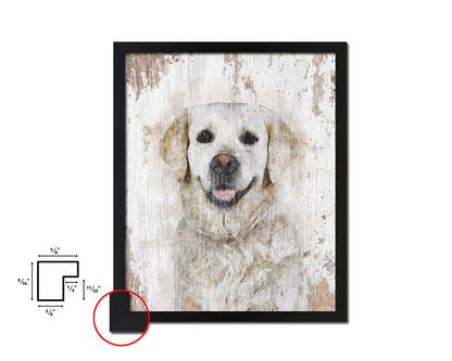 Golden Retriever Dog Puppy Portrait Framed Print Pet Watercolor Wall Decor Art Gifts