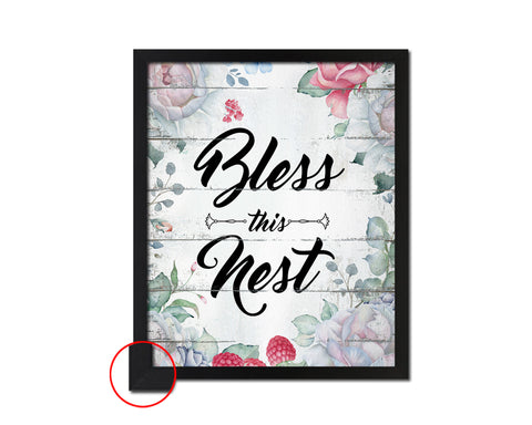 Bless this nest Quote Framed Print Wall Decor Art Gifts