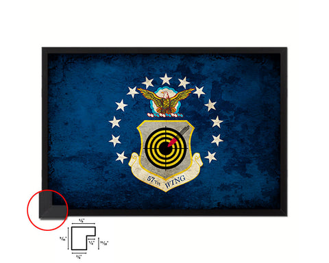 57th Wing Emblem Paper Texture Flag Framed Prints Home Decor Wall Art Gifts