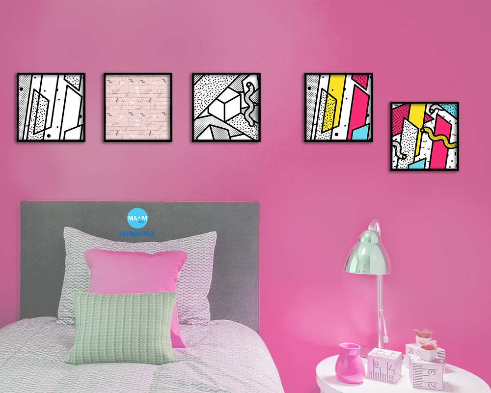 Abstract Artwork Wood Frame Gifts Modern Wall Decor Art Prints