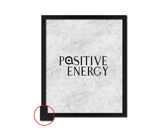 Positive Energy Quote Framed Print Wall Art Decor Gifts