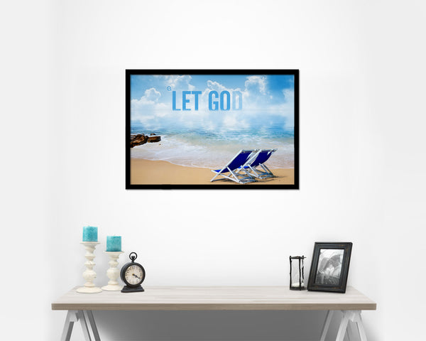 Let your Faith be bigger than your fear Bible Verse Scripture Framed Print Wall Decor Art Gifts