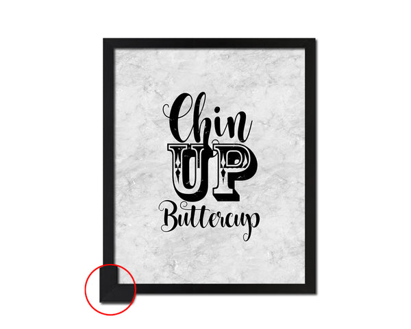 Chin up buttercup Western Quote Framed Print Wall Art Decor Gifts
