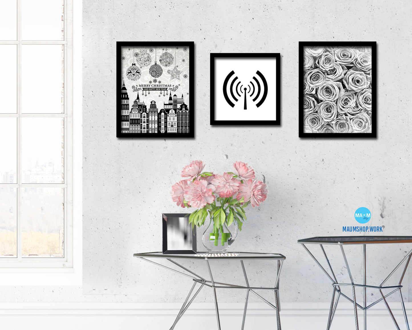 Wifi Internet Punctuation Symbol Framed Print Home Decor Wall Art English Teacher Gifts